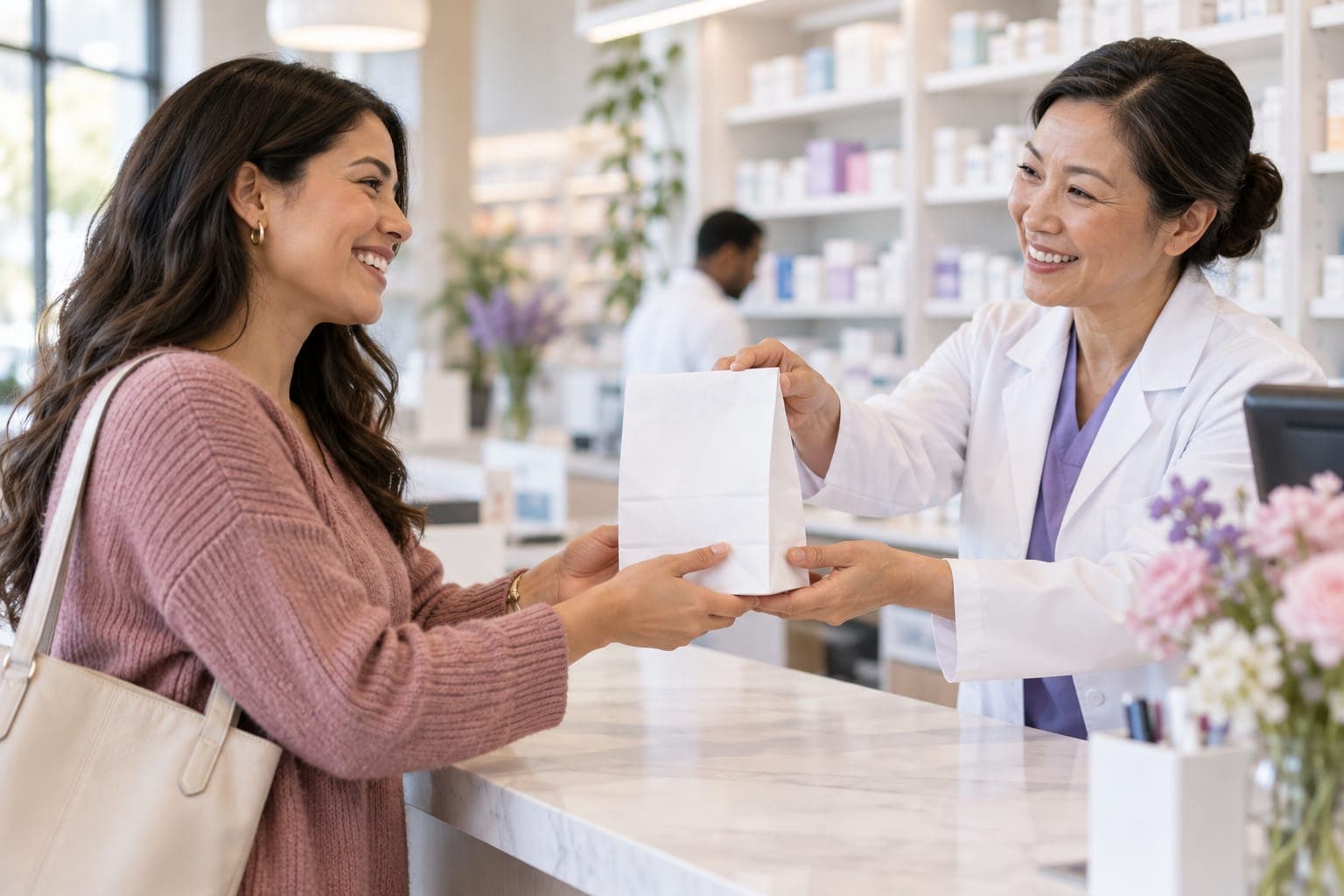 Picking up a prescription